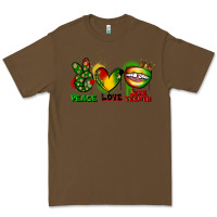 Cacao peace love juneteenth Premium Tee - FaDigitalArtStudio