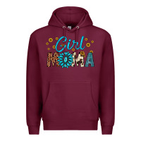 Burgundy girl mama Premium Hoodie - Artiststas