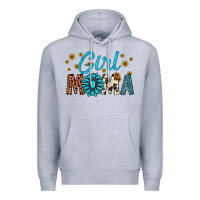 Heather Grey girl mama Premium Hoodie - Artiststas