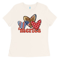Bone merica 4th of july hearts Ladies Tee - BundleAndBundleShop