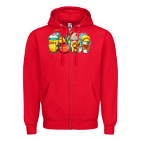 Red softball coffee Zipper Hoodie - Jasminsmagicworld
