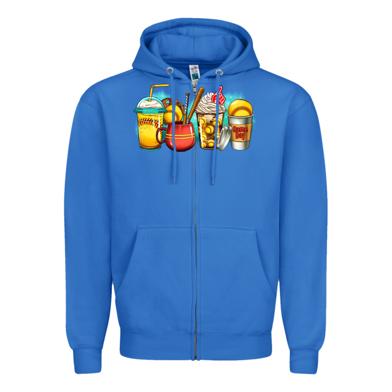 Softball Coffee Zipper Hoodie by Jasminsmagicworld | Teevron
