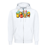White softball coffee Zipper Hoodie - Jasminsmagicworld