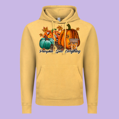 Pumpkin Spice Everthing Vintage Hoodie Designed By Racoondesign