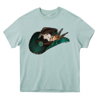 Arona cowhide flowers cowboy hat Heavy Core Tee - Jasminsmagicworld