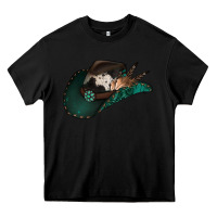 Black cowhide flowers cowboy hat Heavy Core Tee - Jasminsmagicworld