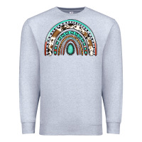 Heather Grey blessed western rainbow Premium Sweatshirt - Jasminsmagicworld