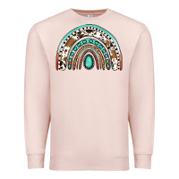 Pale Pink blessed western rainbow Premium Sweatshirt - Jasminsmagicworld