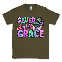 Army Green Easter Day Saved by his grace Classic Tee - OliviaCreatesArt