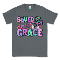Charcoal Heather Easter Day Saved by his grace Classic Tee - OliviaCreatesArt