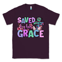 Plum Easter Day Saved by his grace Classic Tee - OliviaCreatesArt