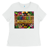 White hispanic heritage tumbler Ladies Tee - BundleAndBundleShop