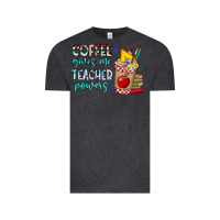 Vintage Black Coffee Gives Me Teacher Powers Vintage Tee - CowhideDigitalArt