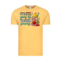 Vintage Mustard Coffee Gives Me Teacher Powers Vintage Tee - CowhideDigitalArt