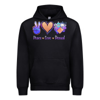 Black Peace Love Dental Urban Hoodie - Jasminsmagicworld
