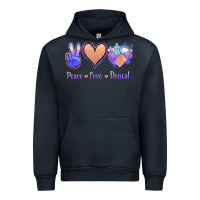 Navy Peace Love Dental Urban Hoodie - Jasminsmagicworld