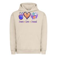 Pigment French Oak Peace Love Dental Urban Hoodie - Jasminsmagicworld