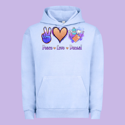 Peace Love Dental Urban Hoodie Designed By Jasminsmagicworld