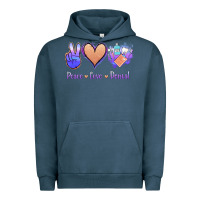 Pigment Midnight Navy Peace Love Dental Urban Hoodie - Jasminsmagicworld