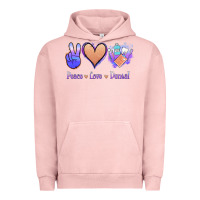 Pigment Salmon Peace Love Dental Urban Hoodie - Jasminsmagicworld