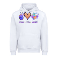 White Peace Love Dental Urban Hoodie - Jasminsmagicworld