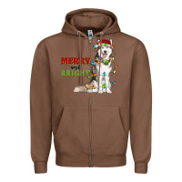 Chestnut Merry And Bright Husky Zipper Hoodie - RanaPortraitStore