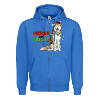 True Royal Merry And Bright Husky Zipper Hoodie - RanaPortraitStore