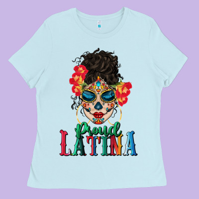 Proud Latina Ladies Tee Designed By Bundleandbundleshop