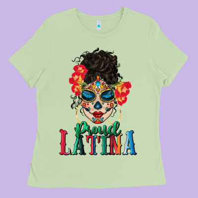 Proud Latina Ladies Tee Designed By Bundleandbundleshop