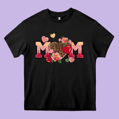 Valentine's Day Mom Heavy Core Tee Designed By Fadigitalartstudio