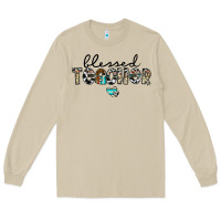 Mushroom blessed teacher Long Sleeve Tee - CowhideDigitalArt