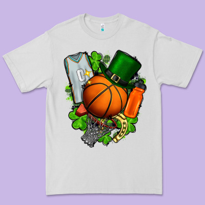 St. Patrick's Day Basketball Premium Tee Designed By Fadigitalartstudio