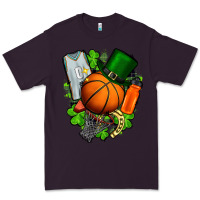 Plum St. Patrick's Day Basketball Premium Tee - FaDigitalArtStudio
