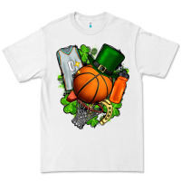 White St. Patrick's Day Basketball Premium Tee - FaDigitalArtStudio