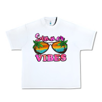 White Summer Vibes Urban Heavy Tee - Jasminsmagicworld