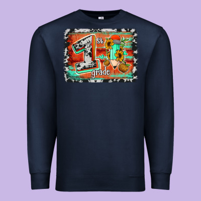 Western Back To School 1st Grade Premium Sweatshirt Designed By Jasminsmagicworld