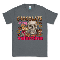 Charcoal Heather Skull chocolate is my Valentine Classic Tee - FaDigitalArtStudio