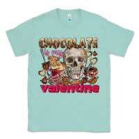 Seafoam Skull chocolate is my Valentine Classic Tee - FaDigitalArtStudio