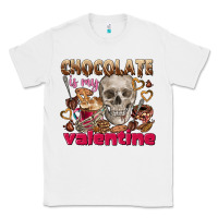 White Skull chocolate is my Valentine Classic Tee - FaDigitalArtStudio