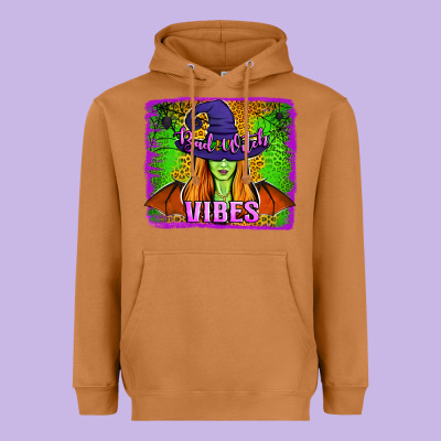 Bad Witch Vibes Heavyweight Hoodie Designed By Jasminsmagicworld