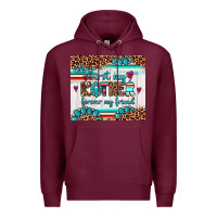 Burgundy first my mother forever my friend Premium Hoodie - Artiststas