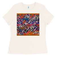 Bone african ankara zebra seamless pattern Ladies Tee - BundleAndBundleShop