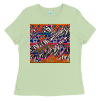 Matcha african ankara zebra seamless pattern Ladies Tee - BundleAndBundleShop