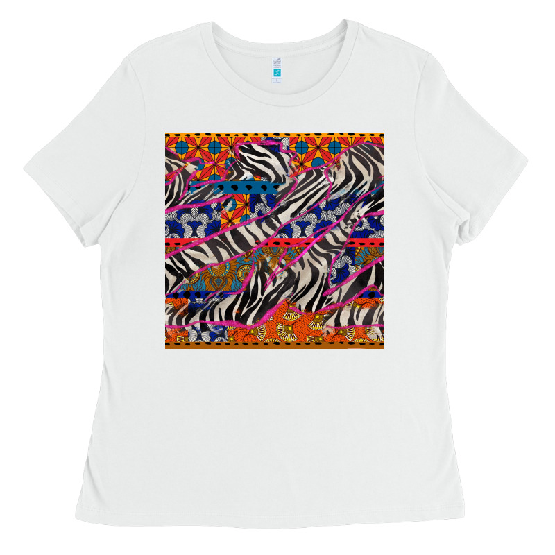 African Ankara Zebra Seamless Pattern Ladies Tee by BundleAndBundleShop | Teevron