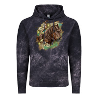 Cloud Black missouri horse floral background Vintage Hoodie - LillyAllenDesigns
