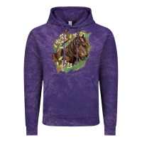 Cloud Purple missouri horse floral background Vintage Hoodie - LillyAllenDesigns