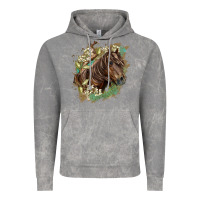 Cloud Rock missouri horse floral background Vintage Hoodie - LillyAllenDesigns