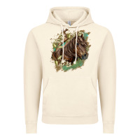 Vintage Artic missouri horse floral background Vintage Hoodie - LillyAllenDesigns