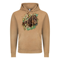 Vintage Camel missouri horse floral background Vintage Hoodie - LillyAllenDesigns