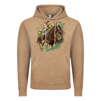 Vintage Coffee missouri horse floral background Vintage Hoodie - LillyAllenDesigns